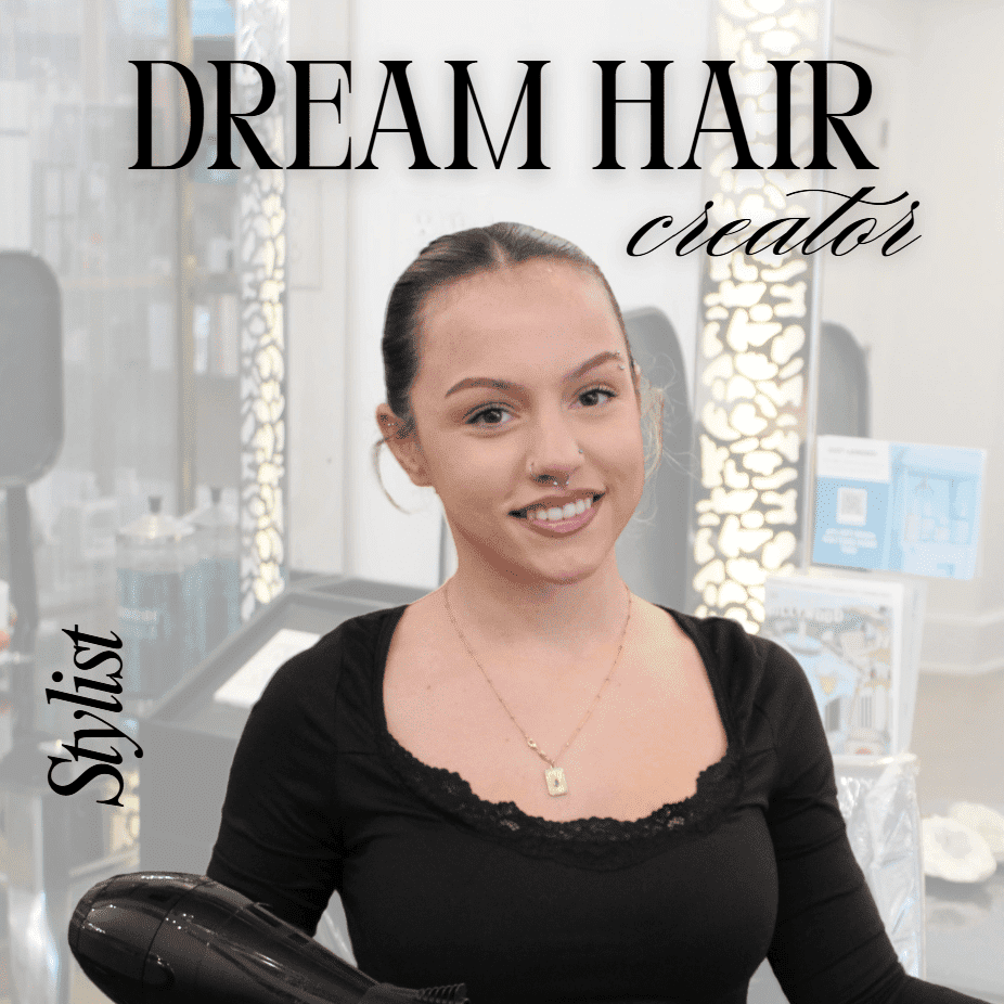 Portrait of Katie, a professional stylist at Luscious and Co. Beauty, showcasing their expertise and style.