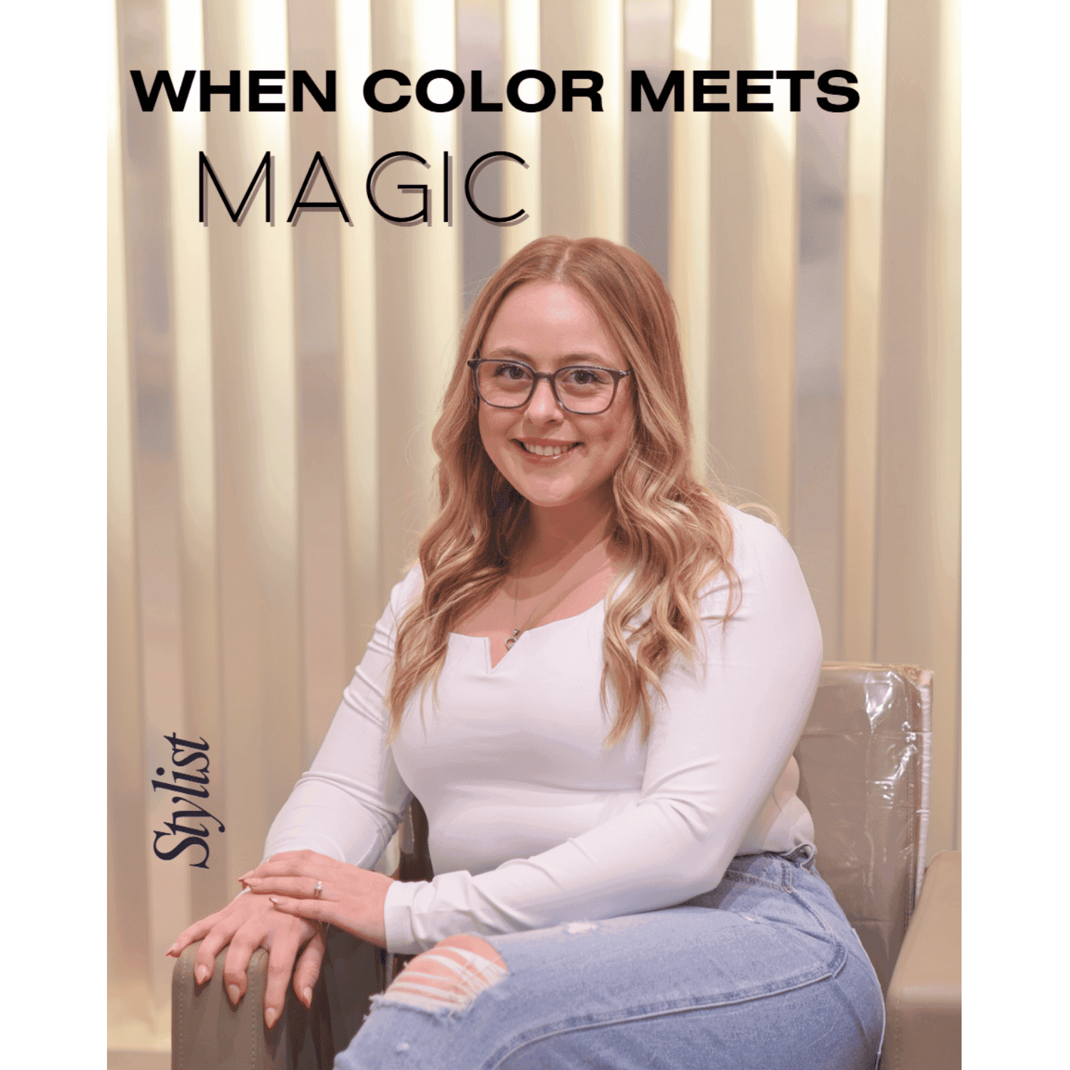 Portrait of Samantha C, a professional stylist at Luscious and Co. Beauty, showcasing their expertise and style.