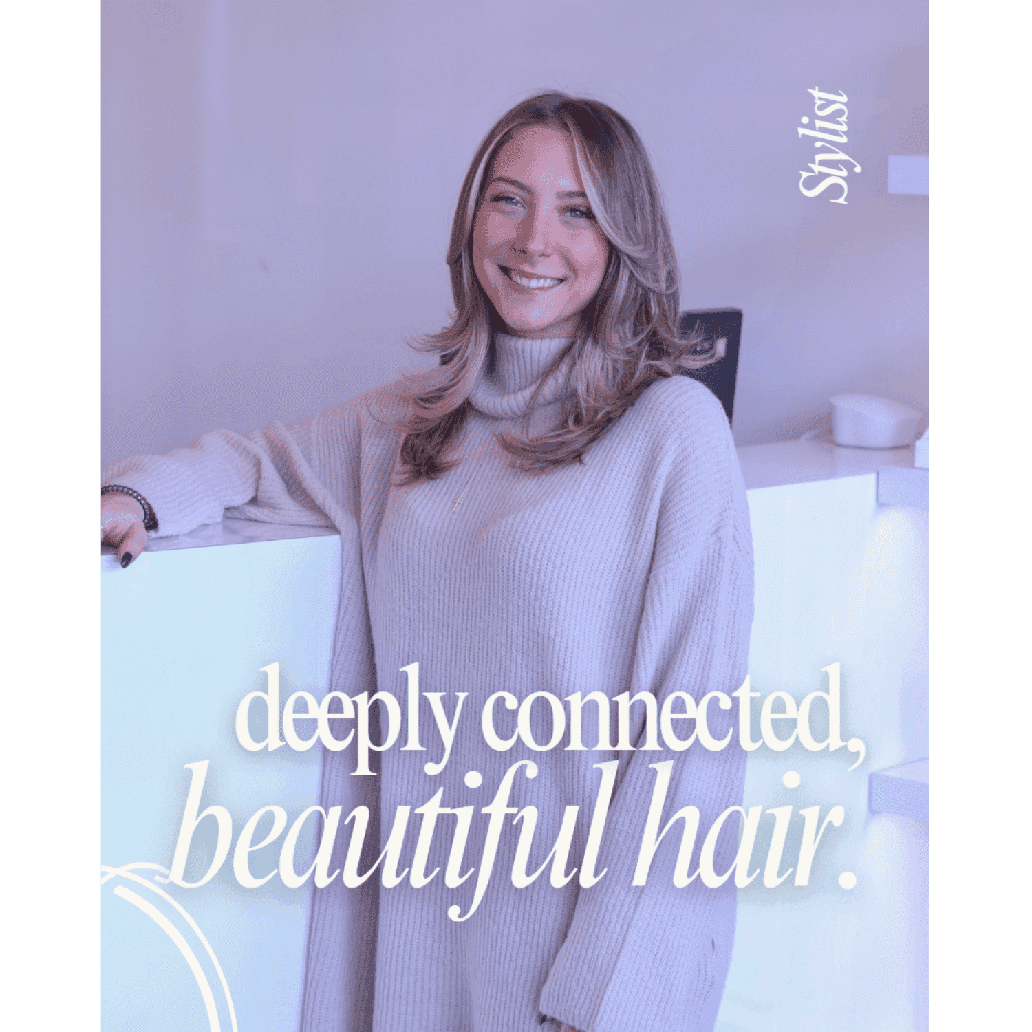 Portrait of Maggie G, a professional stylist at Luscious and Co. Beauty, showcasing their expertise and style.